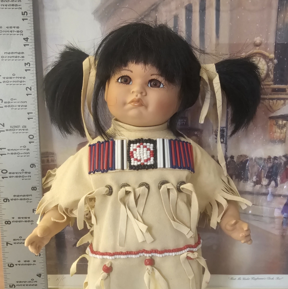 The Hamilton Collection's "Little Cloud" Bisque Porcelain Hand Painted Doll.